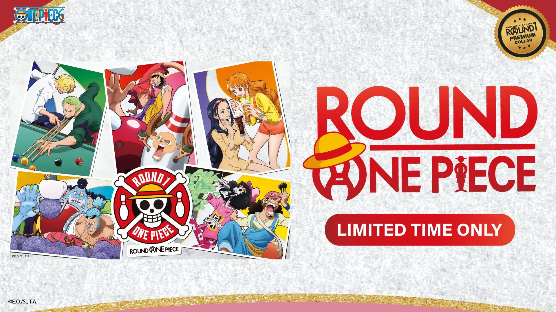 ONE PIECE ROUND1 コラボグッズ 2点セット デコメタ付き ONE PIECE x ROUND1 | Round1 USA